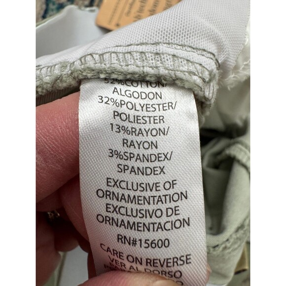 NWT Democracy Ab Technology Jeans High Rise Slim Straight Green Women's Size 16 - Picture 8 of 9